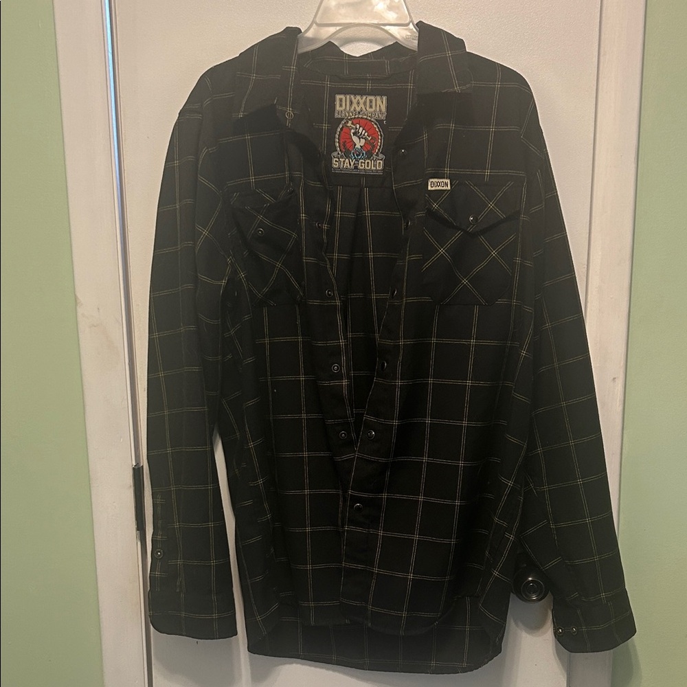 Dixxon Black and green Plaid Shirt Jacket